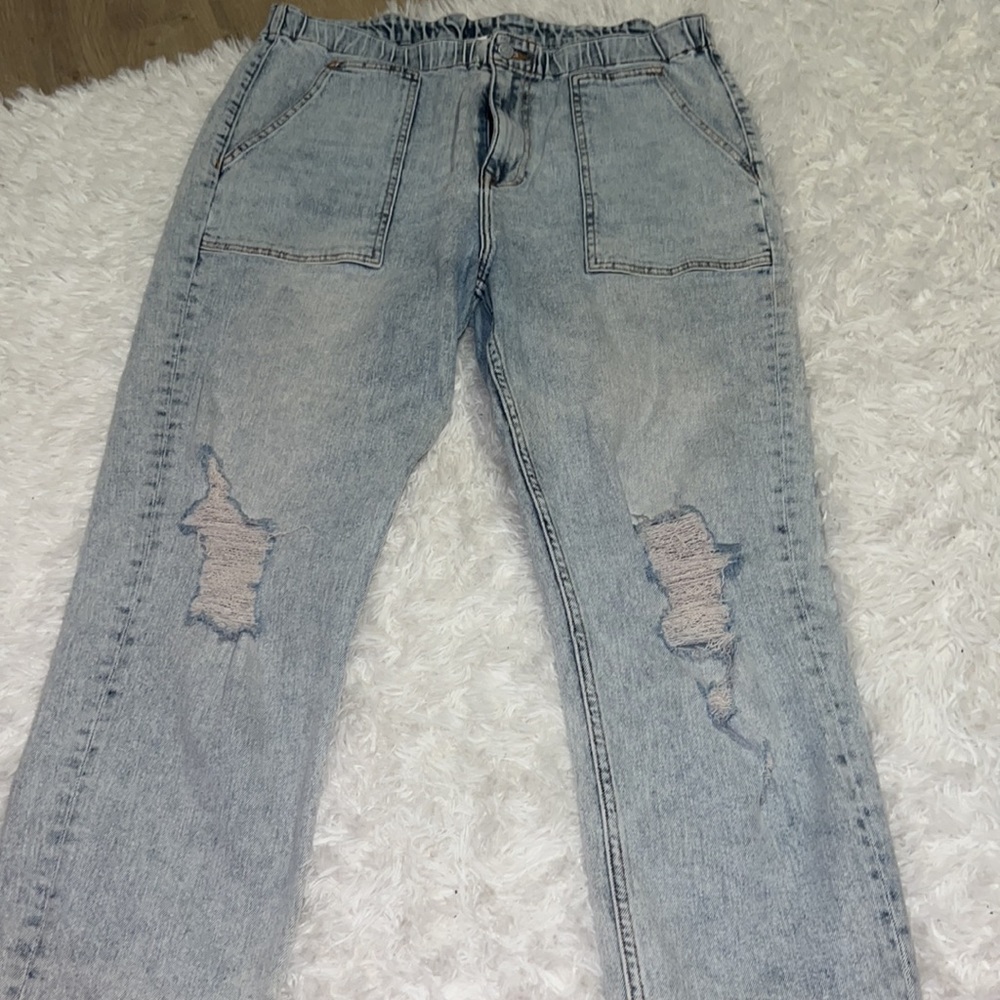 Vigoss High Waist Cropped Straight Leg Jeans